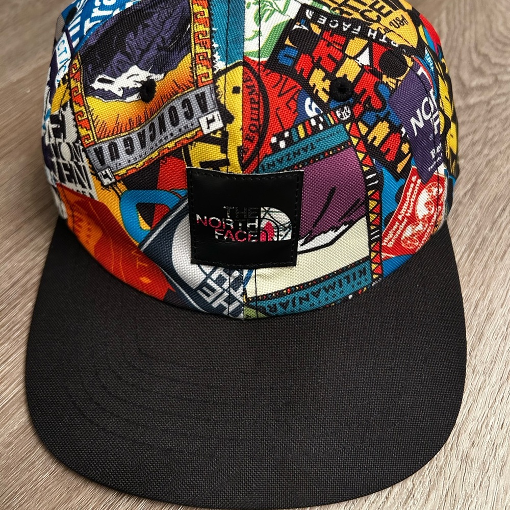 The North Face Youth Snapback Hat Colorful Graphic Patchwork Kids Adjustable Hat